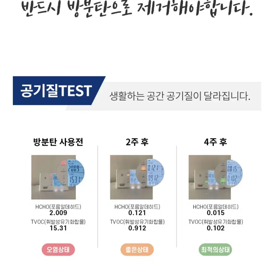 셀프 새집 증후군 제거제 페인트 새가구 냄새 제거 베이크 아웃 방분탄