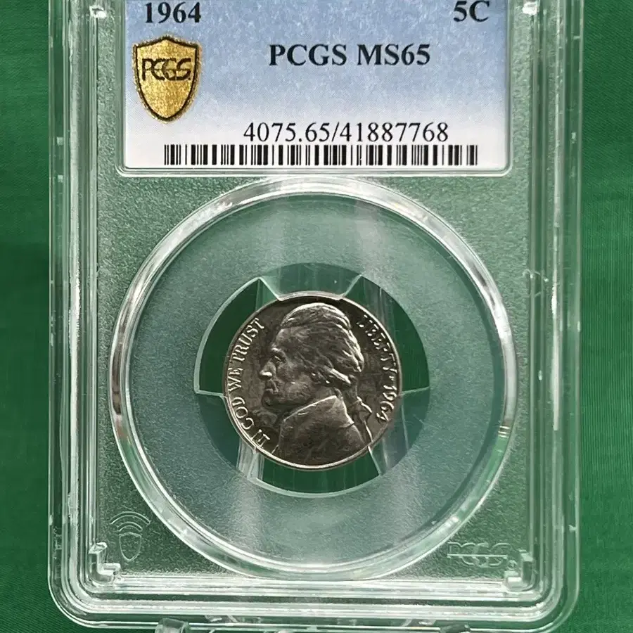 1964년 제파슨 니켈 PCGS MS65-(주조마크없음 에러)