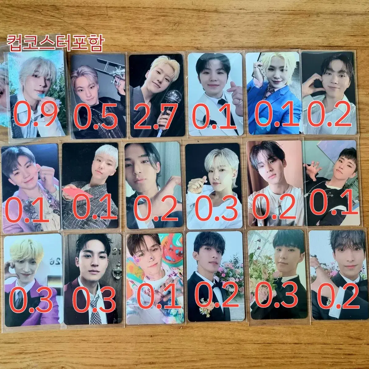 Seventeen photocard wonwoo hoshi woozi mingyu dk vernon Seungkwan