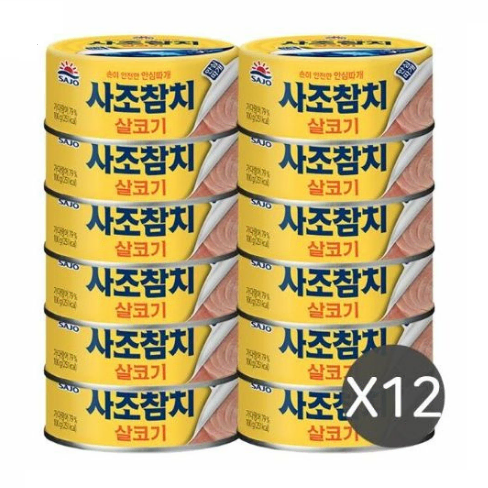 무료배송-사조참치 살코기참치 100g 12개 안심따개