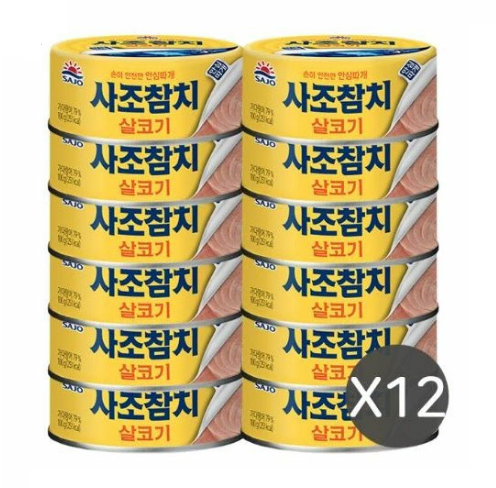 무료배송-사조참치 살코기참치 100g 12개 안심따개