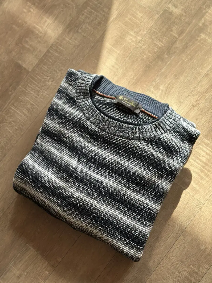 [110] Loro Piana Cotton Silk Stripe Knit (56)