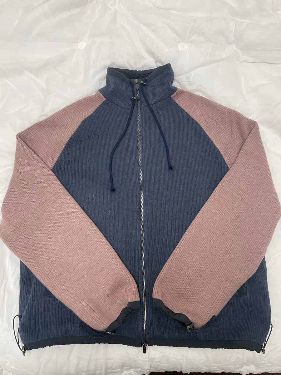 [XL] Duggarspellof Knit Zip Up Pink Navy