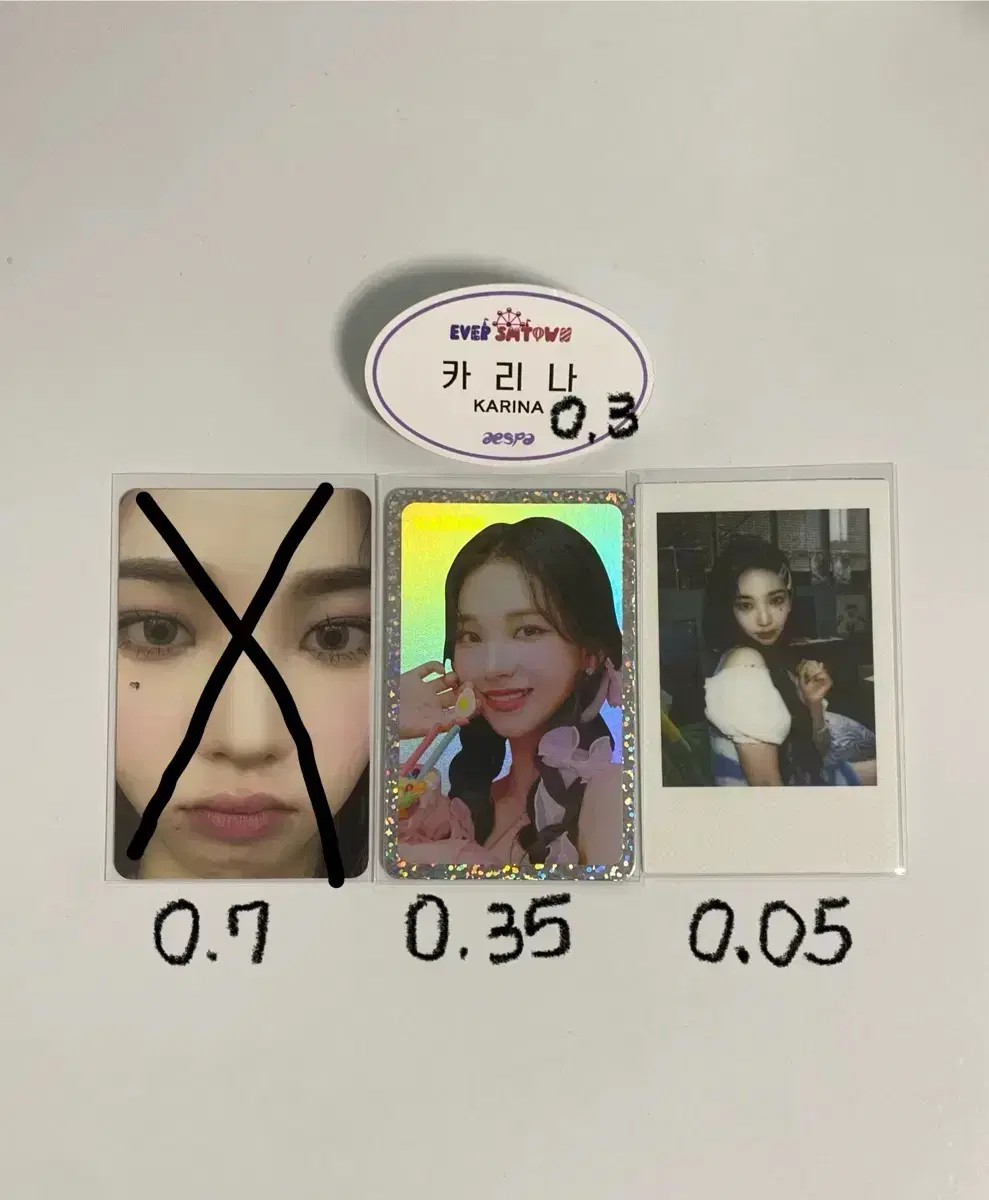 Aespa karina photocard Name badges