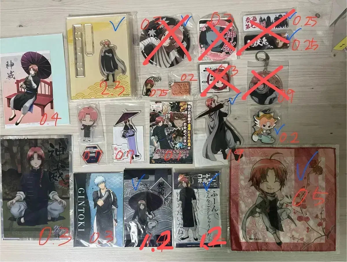 Gintama Kamui zuu merchandise acrylic stand Dioramas keyring Jiryuu Rubber Can Badges