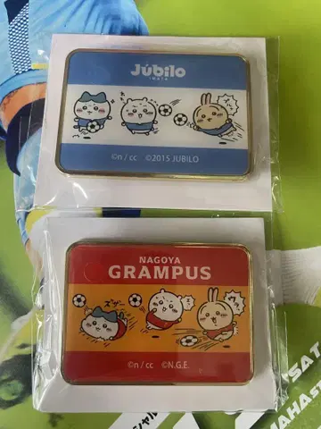 치카와 Jubilo & Nagoya Grampus 핀 배지 2개 세트