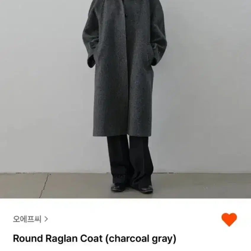 Ofc round raglan coat(charcoal gray)