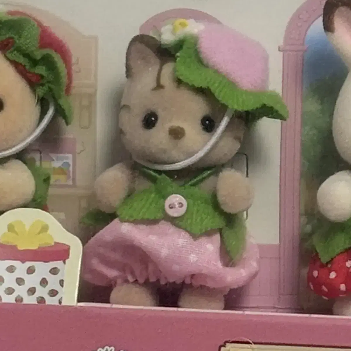 Sylvanian Gathering Strawberry Striped Cat Shimaneko Buncheol