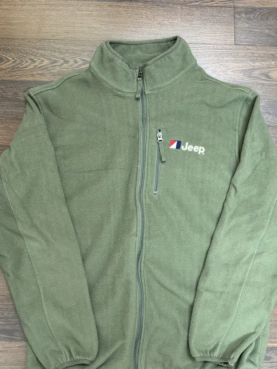 L Jeep Fleece Hoodie Zip-up Green