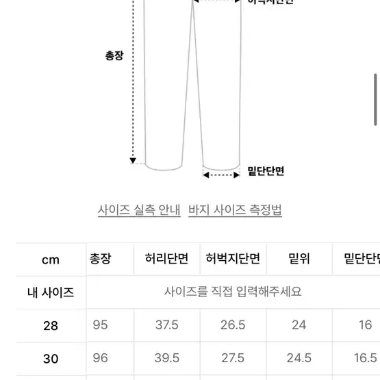 브랜디드 청바지 (instant denim 동일 업체) 32사이즈