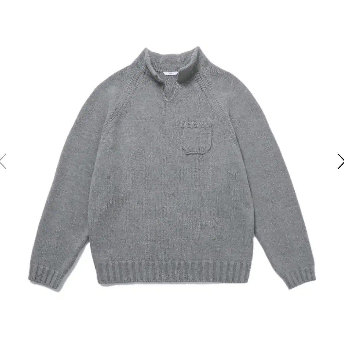 (M) STU collar knit grey