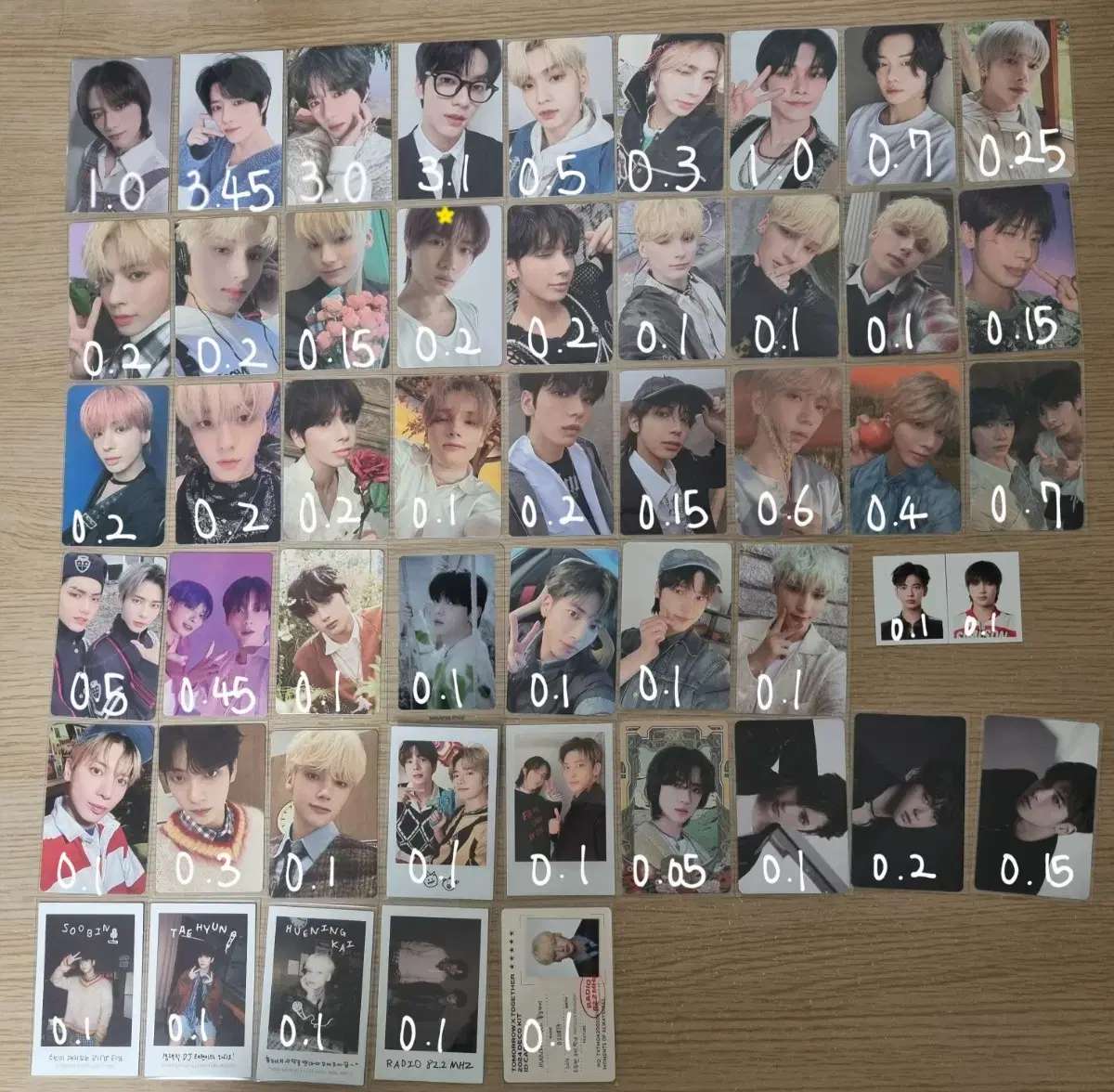 txtSoobin SoobinYeonjun BeomgyuTaehyun HueningkaiVR ld Sweet UnitSell photocards