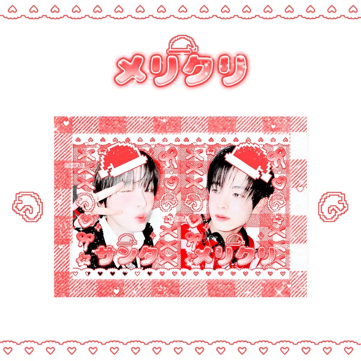 NCT Wish riku Uushi Koukou unofficial goods Single-sided postcard purikura Sticker