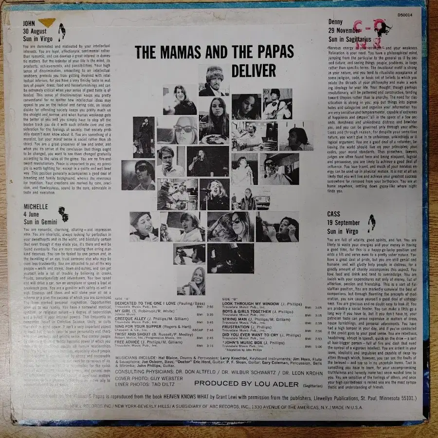 MAMAS & PAPAS 음반 d (LP 턴테이블 오디오 앰프