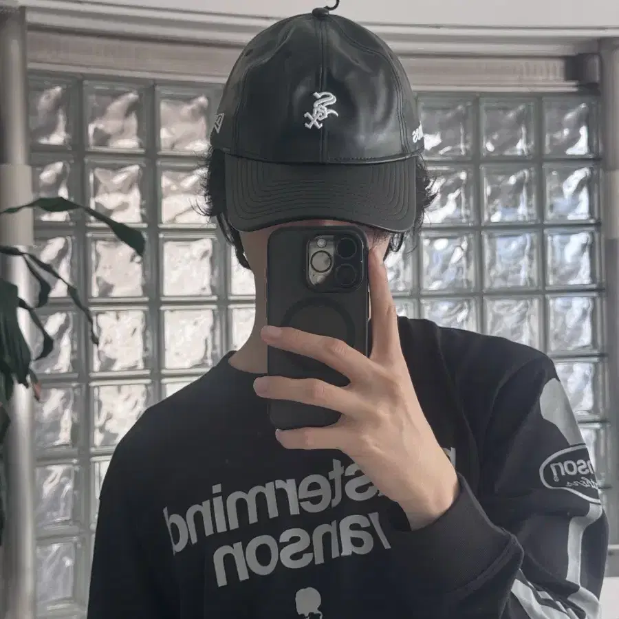 X atmos leather cap