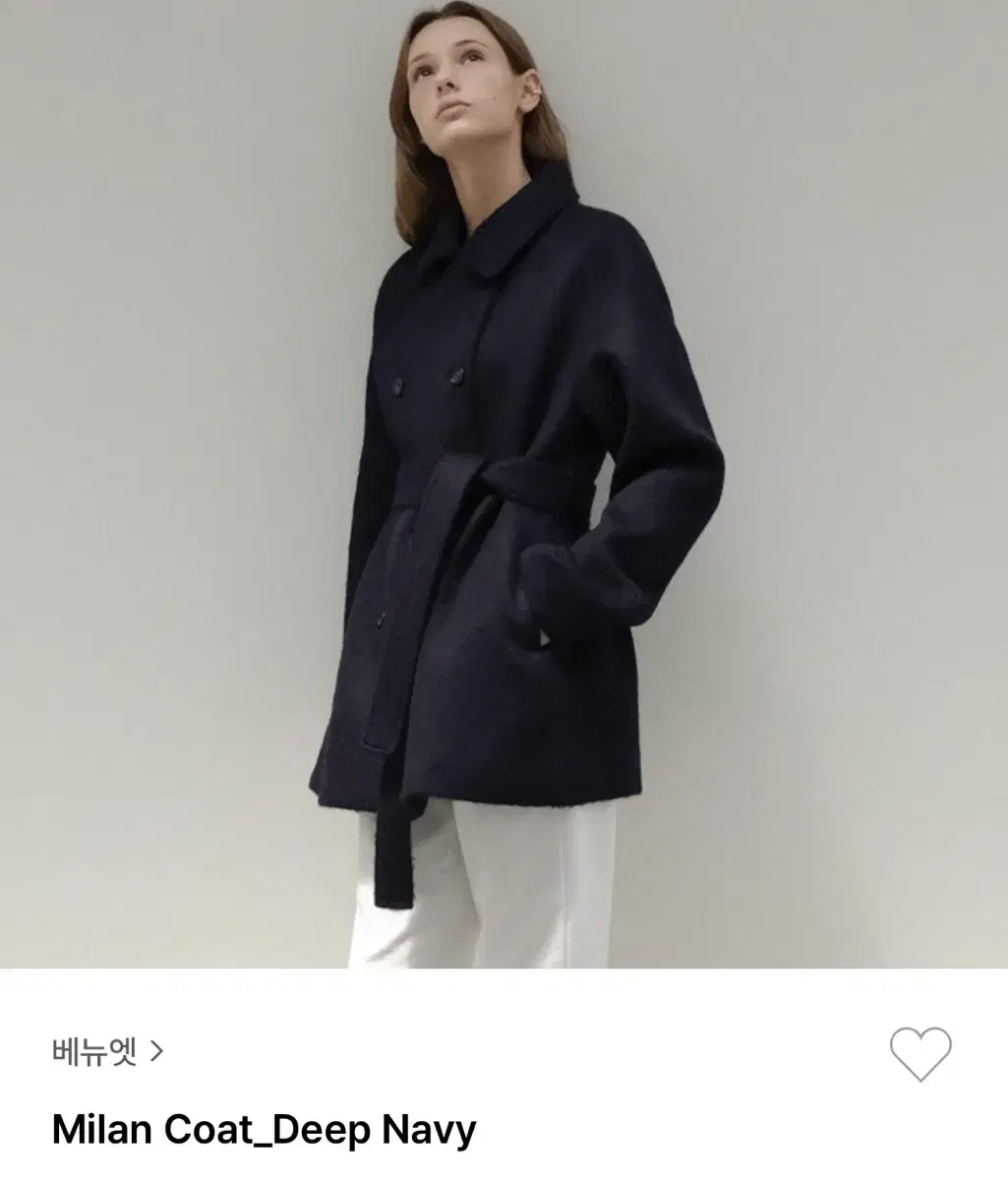 베뉴엣 milan coat 네이비