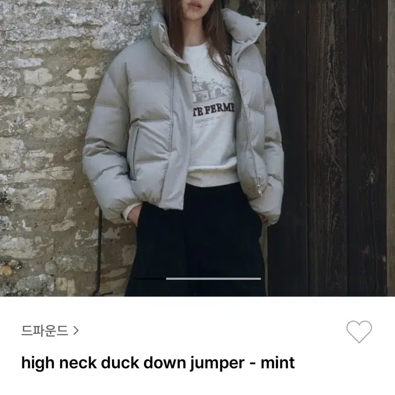 드파운드 depound -high neck duck down jumper