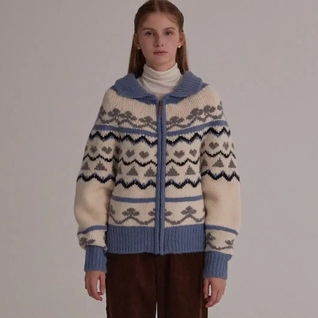 그로브 nordic knit zipup