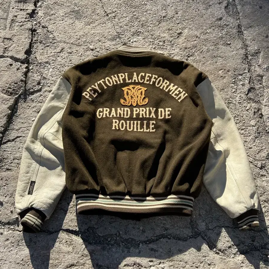 1980/90s PPFM LEATHER VARSITY 빈티지바시티자켓