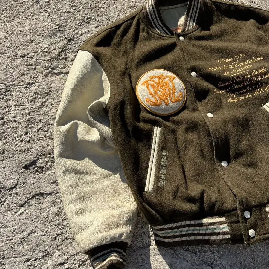 1980/90s PPFM LEATHER VARSITY 빈티지바시티자켓