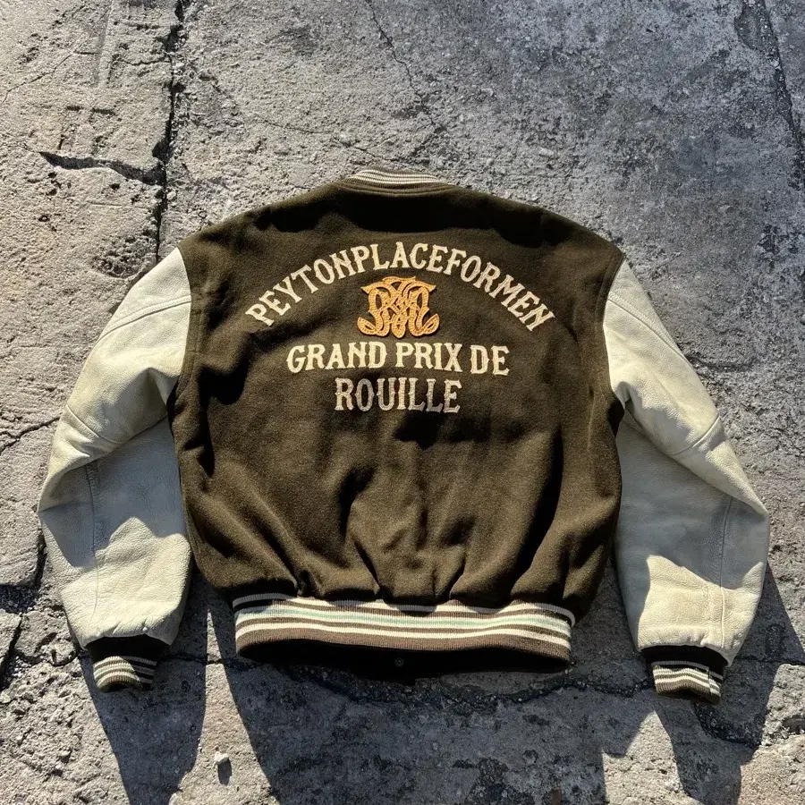 1980/90s PPFM LEATHER VARSITY 빈티지바시티자켓