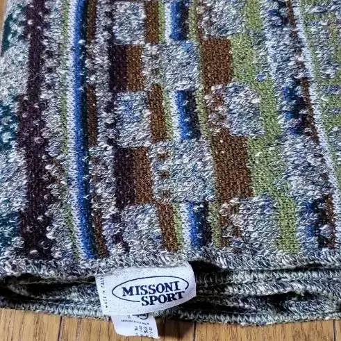 미쏘니 (missoni) 멀티컬러 울 숄 머플러 상태 좋음