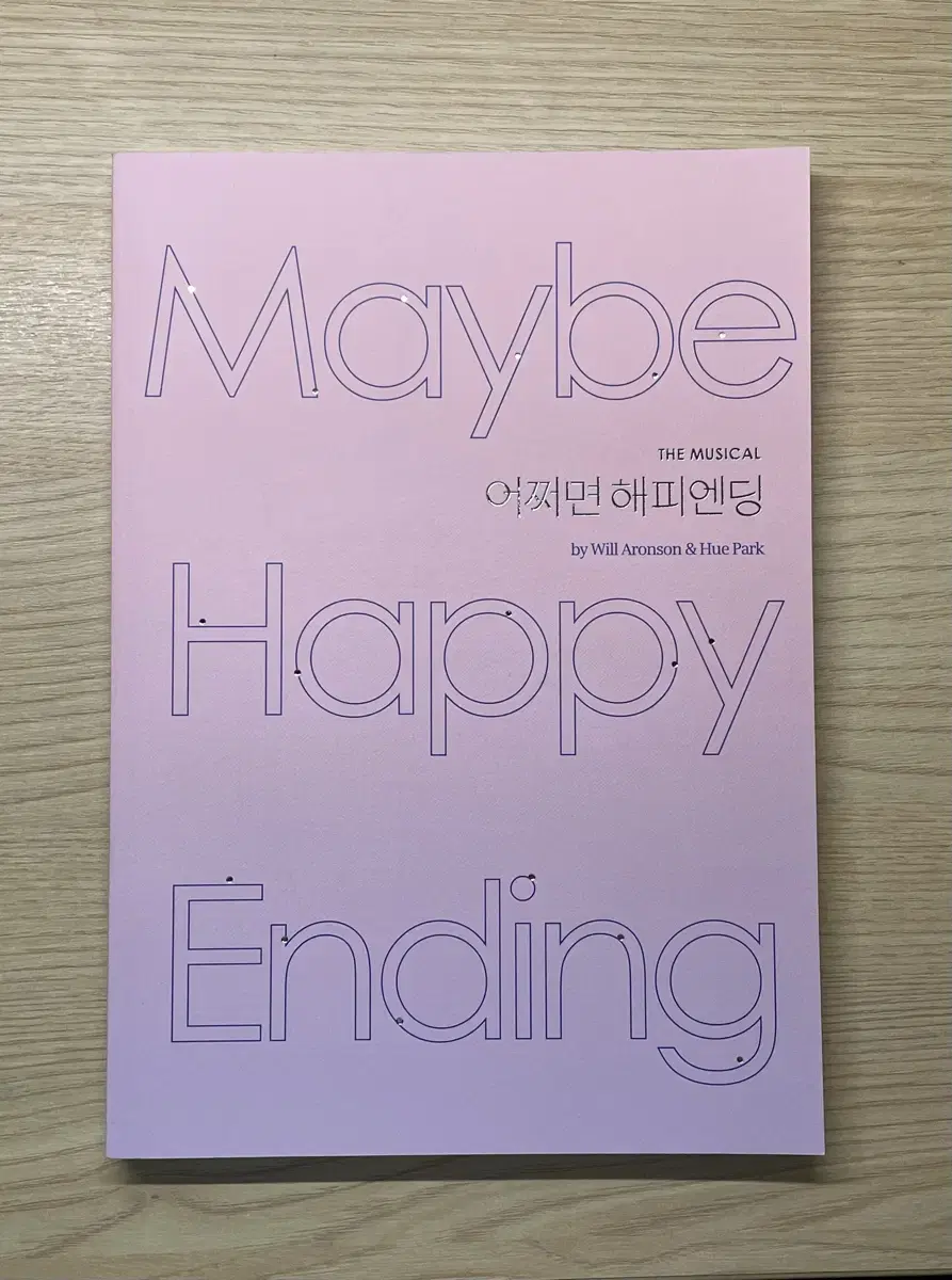 20 The Musical Maybe It Has a Happy Ending MD 2nd Program Book