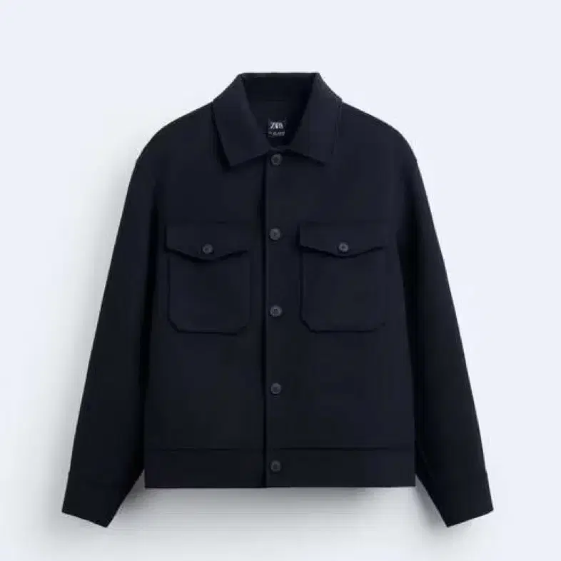 ZARA 자라 울 블렌드 더블 페이스드 오버셔츠 M