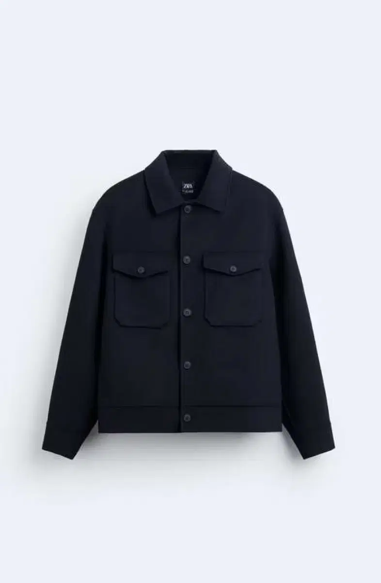 [M] ZARA 자라 울 블렌드 더블 페이스드 오버셔츠