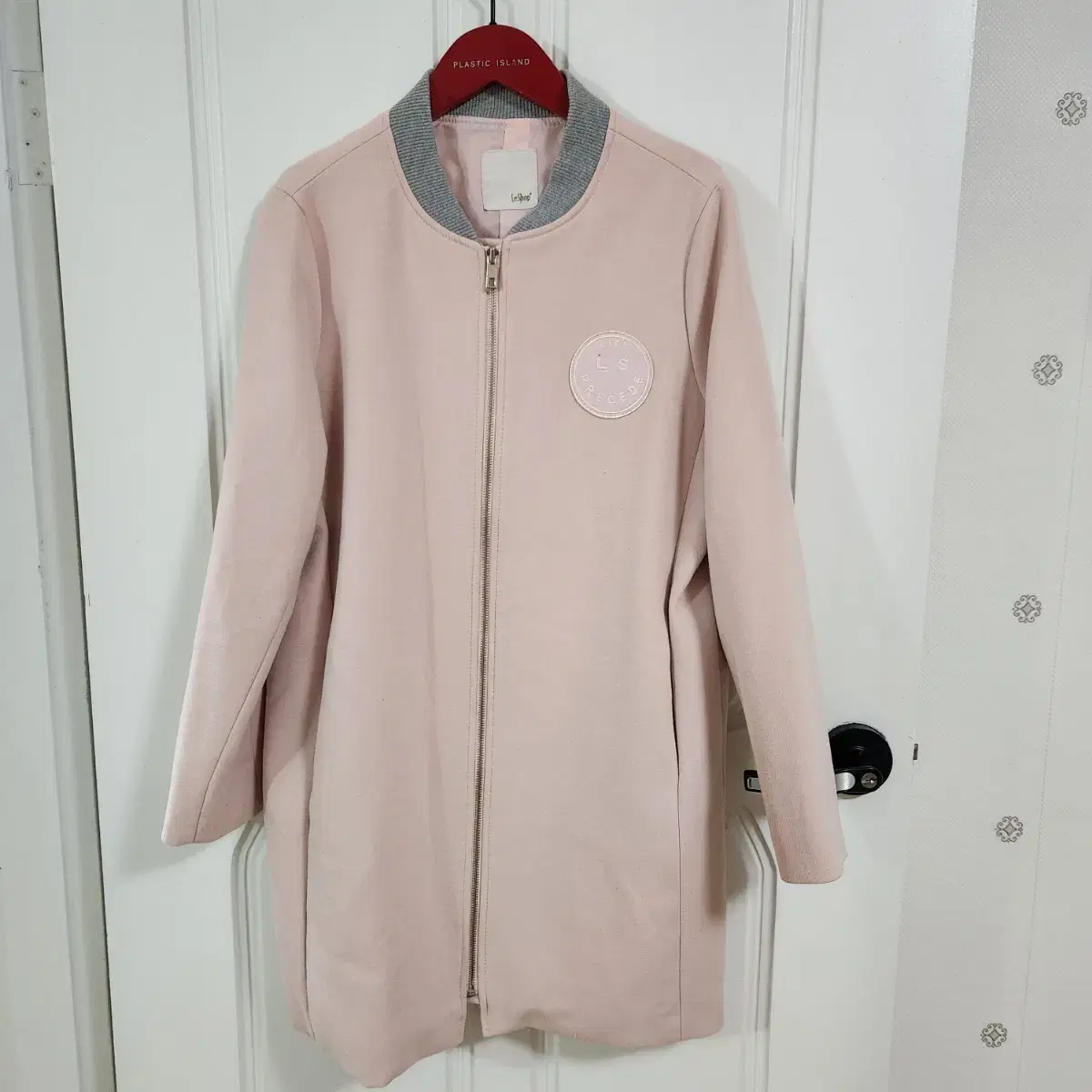 Women's.light.pink.long.jacket.for.gaeul.up.to.55.66.77.gaeul.jacket.pre.55.66.77