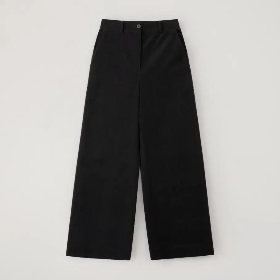 이아 Corduroy Wide Pants (Black) L 사이즈