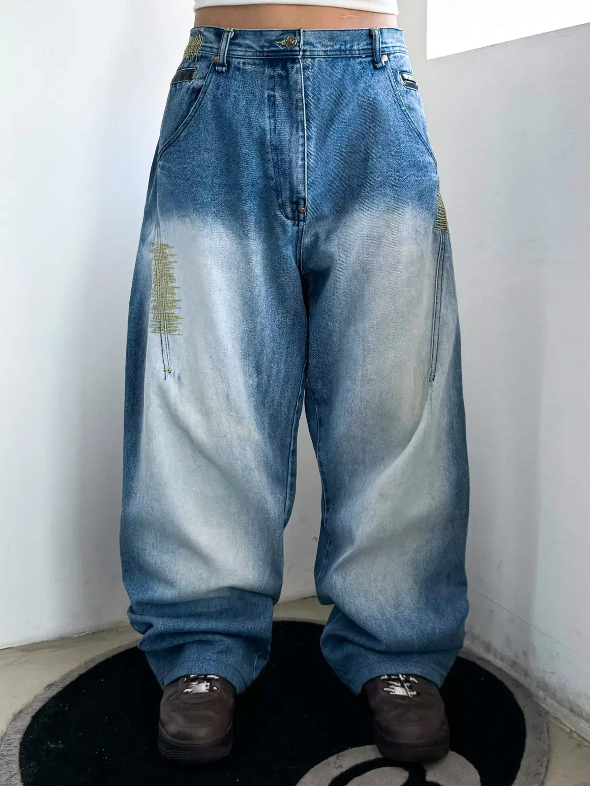 Academic Washed Stitch Old School Denim Pants