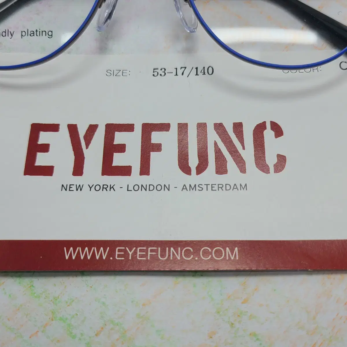 (새제품)EYEFUNC LONDON 833 블루 안경