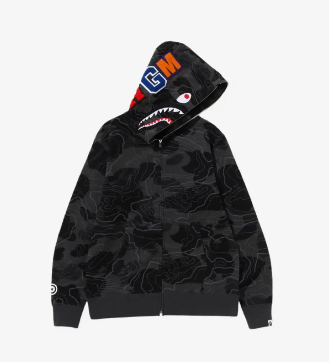 Vape Black Layered Shark Hoodie Quick sale