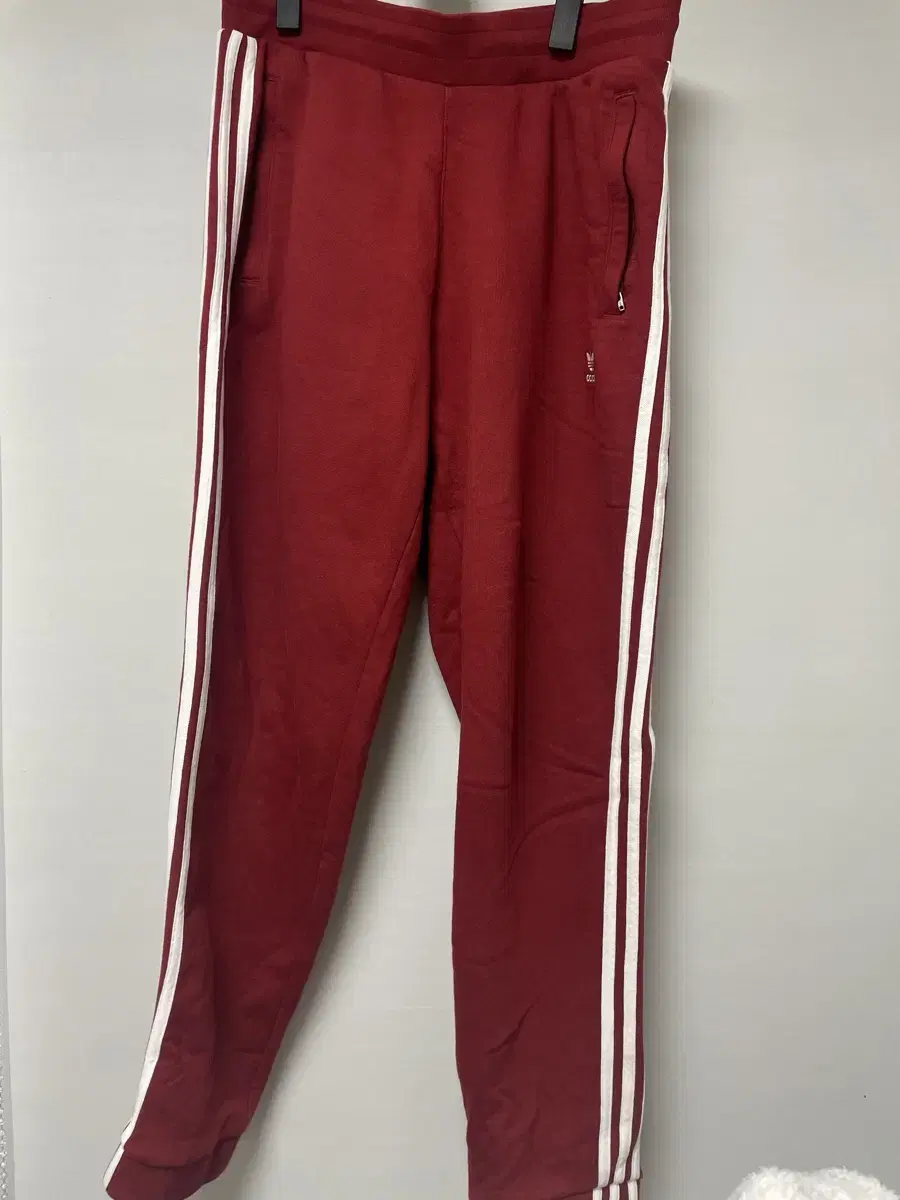 아디다스 버건디 레드 팬츠 3-stripes pants 2XL