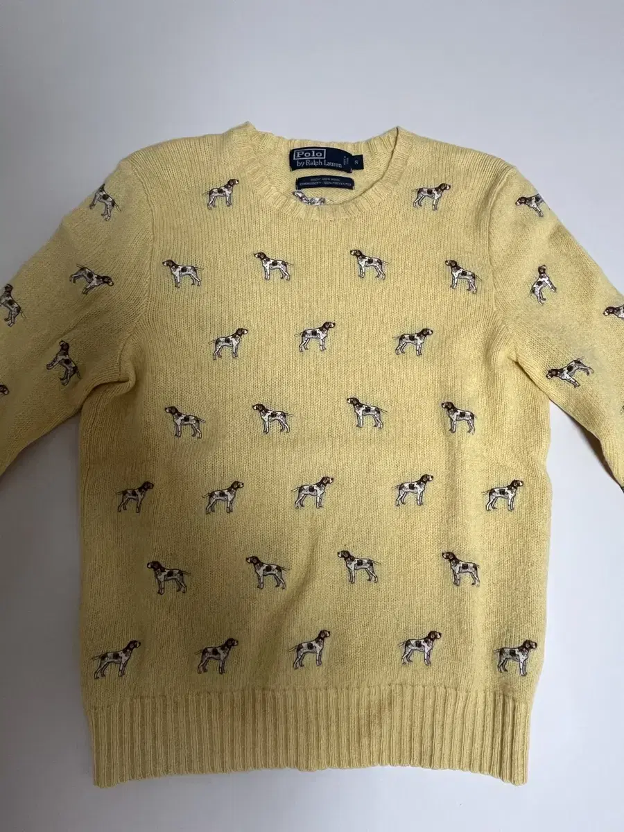 Polo Ralph Lauren / Hound Embroidered Yellow Knit