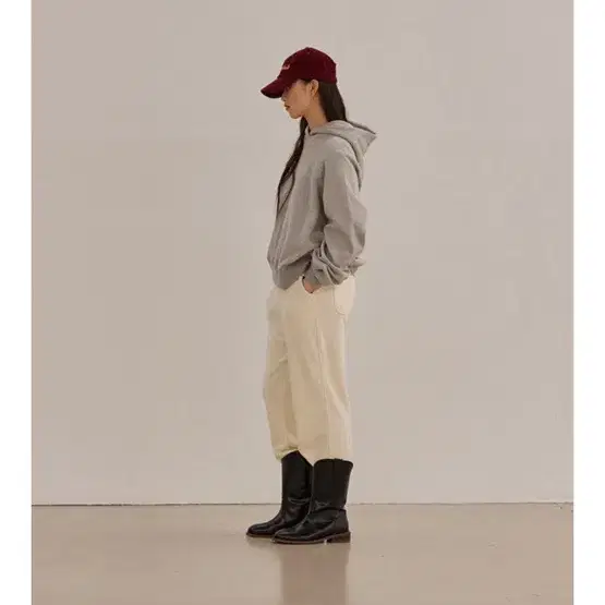 망고매니플리즈  LAYER COTTON HOODY 멜란지그레이