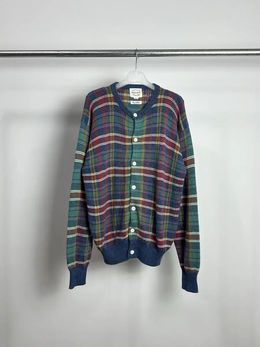 MITSUMINE Check Knit Cardigan