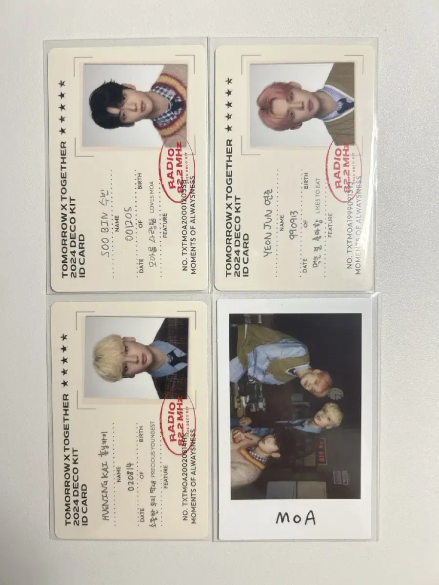 TXT 2024 Deco Kit soobin yeonjun hueningkai ID photocard bulk WTS