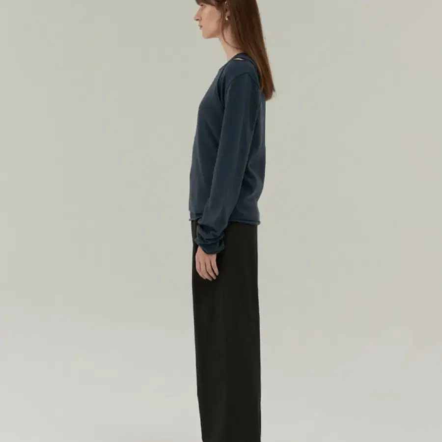 모이아 boat neck knit + wool knit top 세트