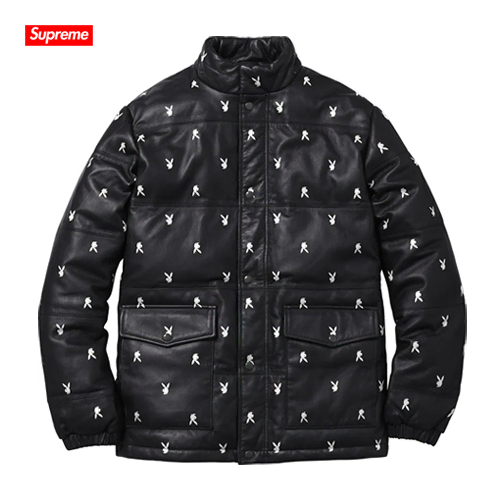 [M] Supreme x Playboy Leather Jacket | Supreme x Playboy