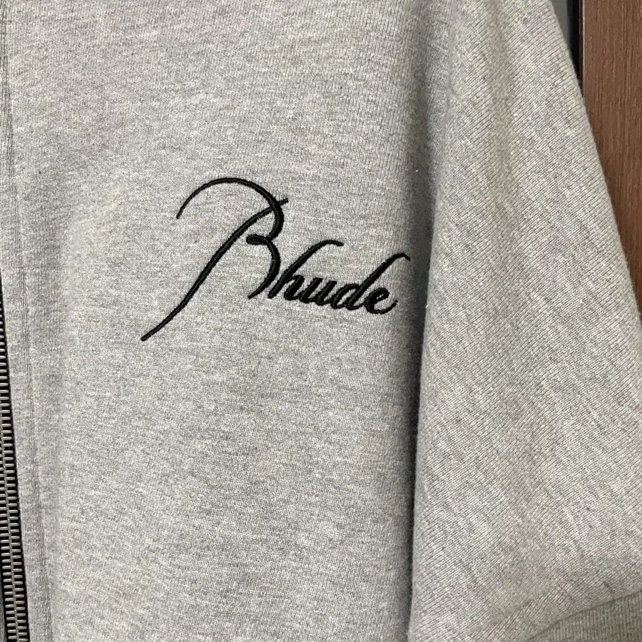 루드 rhude 헤더그레이 후드집업 L