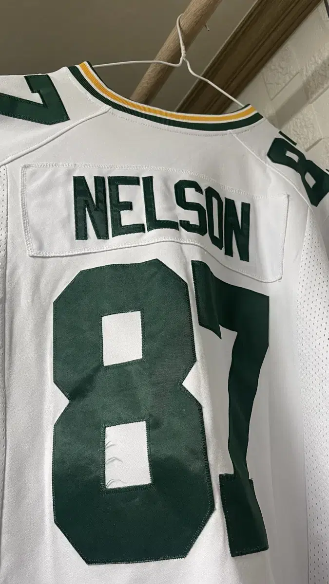 S)NFLx나이키 그린베이패커스 87번 NELSON 반팔 럭비져지