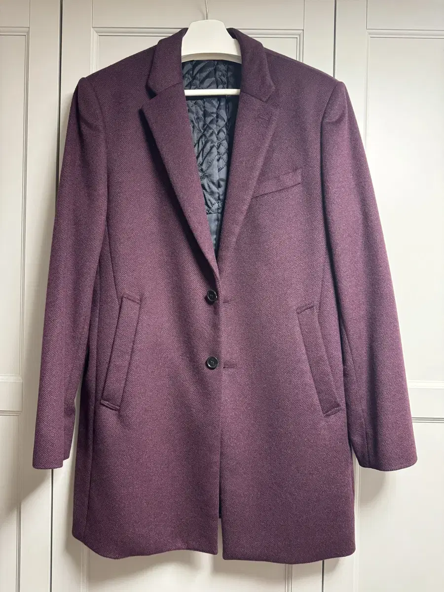 BON Wine-colored cashmere blended coat