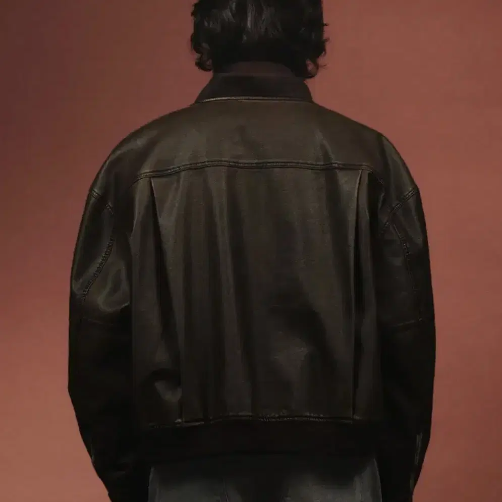 kijun 기준 맨 레더 자켓 faux-leather bomber