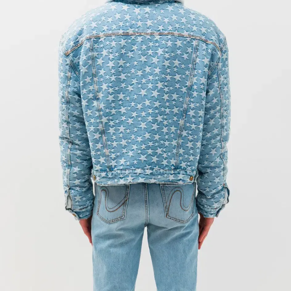 erl denim star jacquard jacket