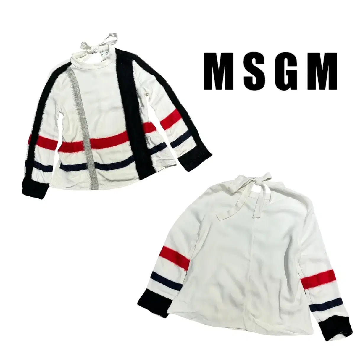 msgm 멀티스트라이프 롱 티