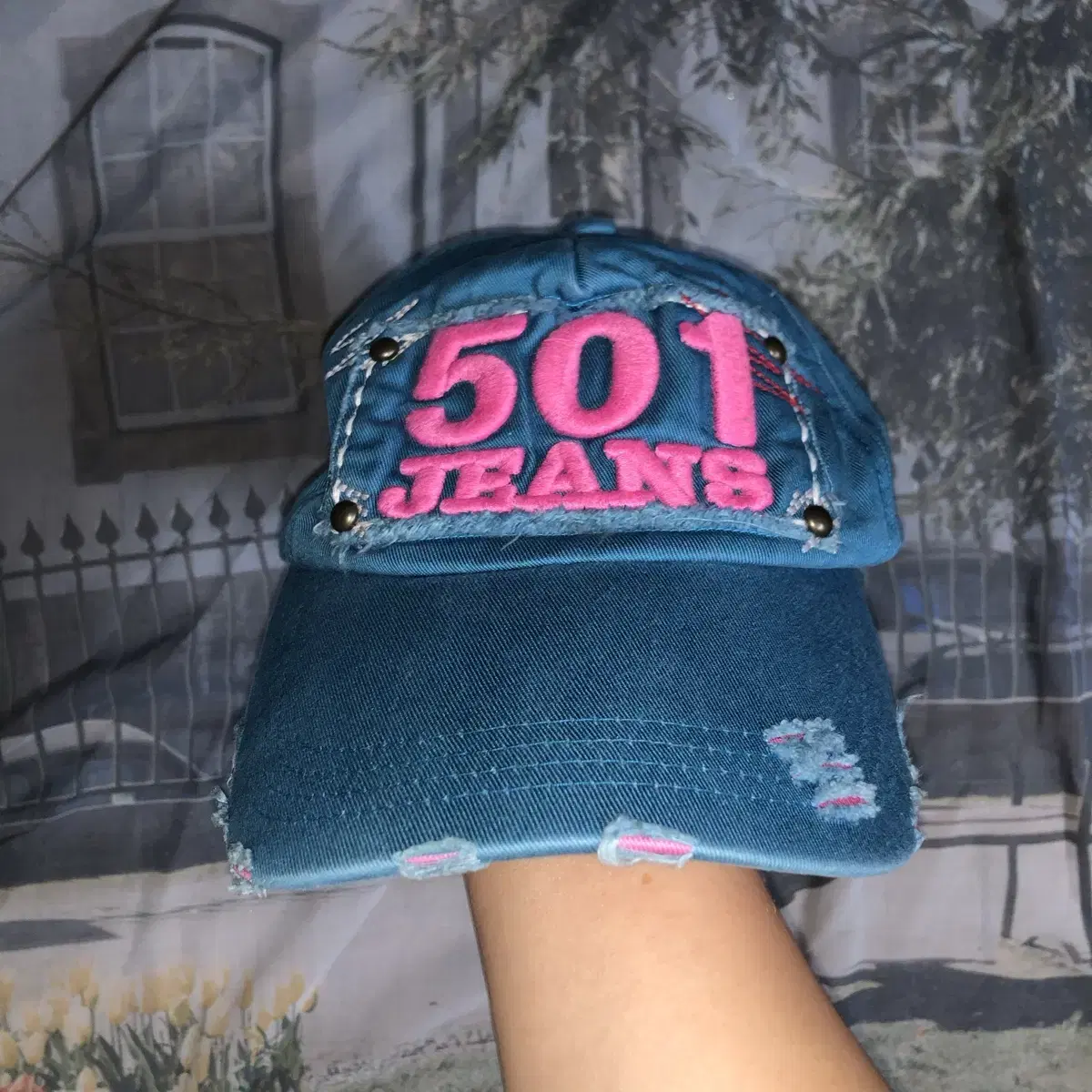 Vintage 501 jeans blue blue cap