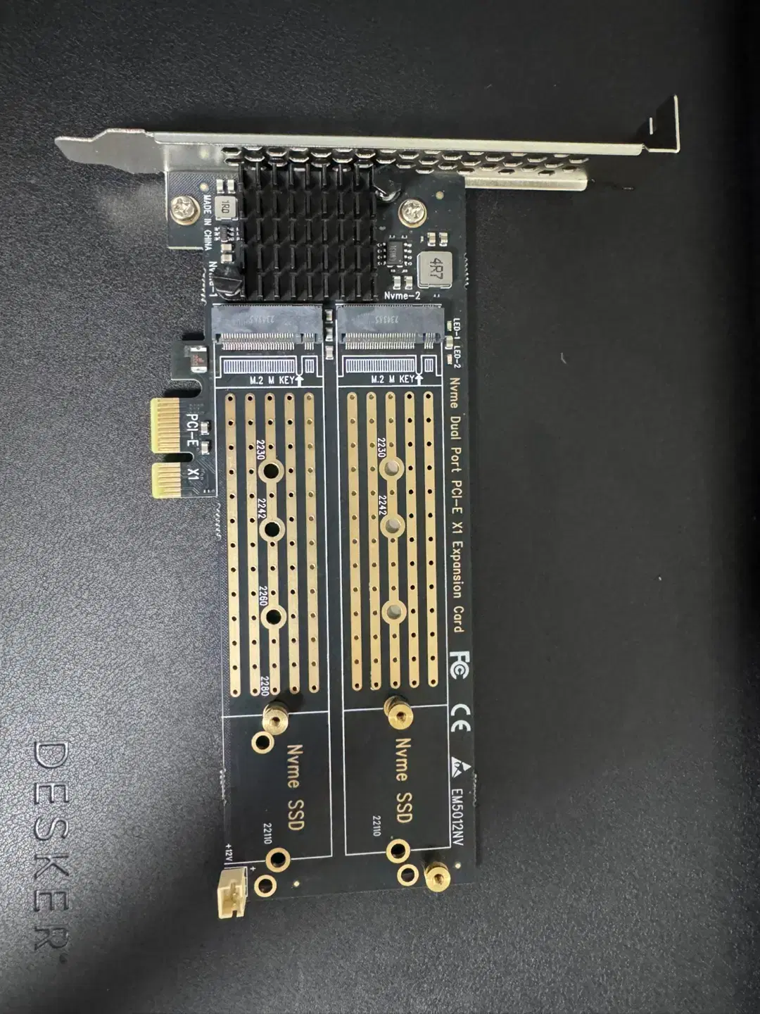 Pcie-m.2 NVMe 어댑터 카드