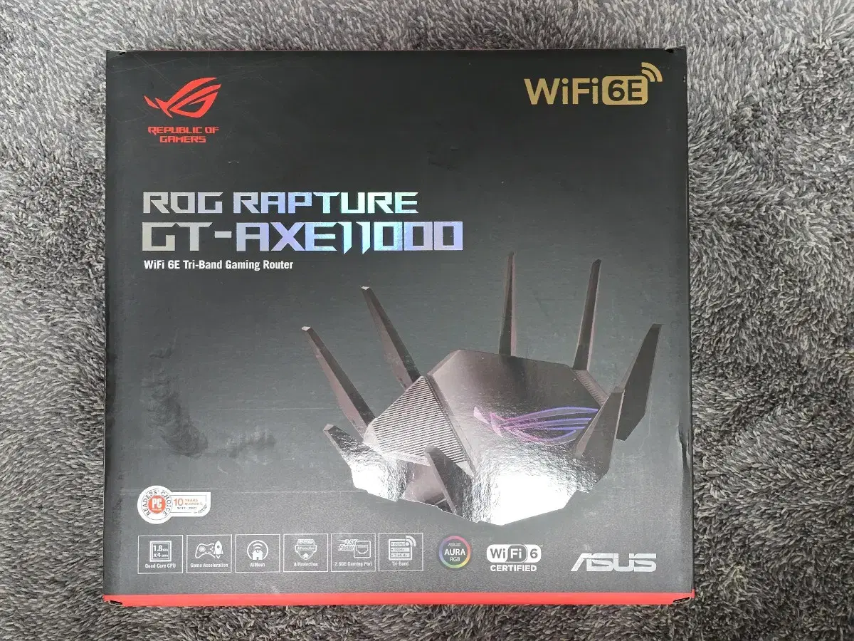 ASUS ROG Rapture GT AXE11000 공유기 국내정품